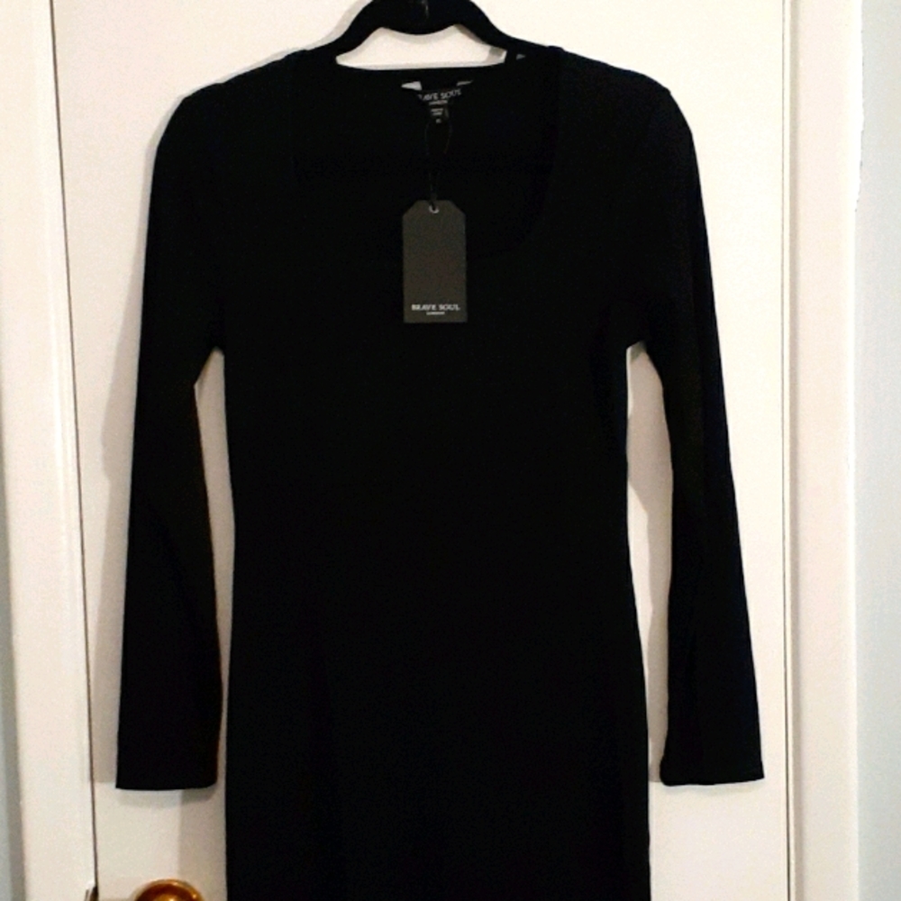 Black midi dress